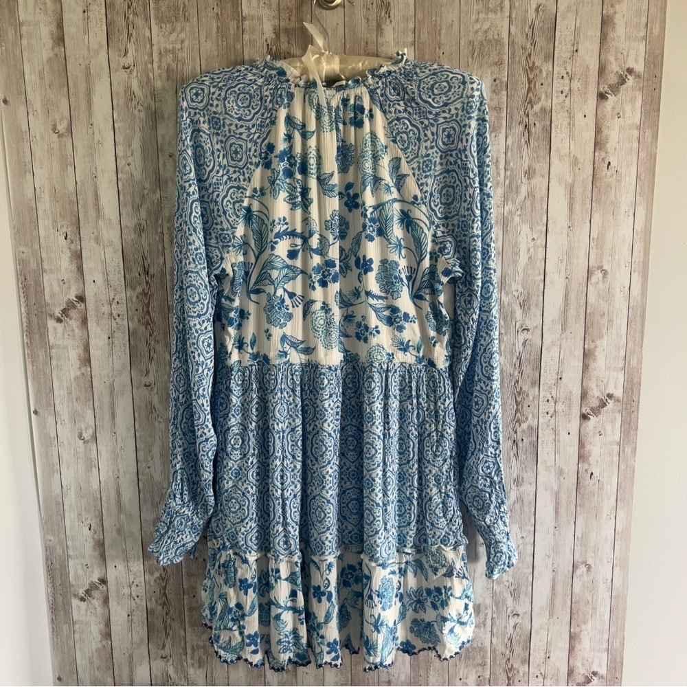 House of Harlow 1960 Blue White Floral Dress - Picture 2 of 4